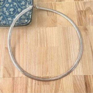 Milor made in Italy Solid 925 Sterling silver omega chain necklace